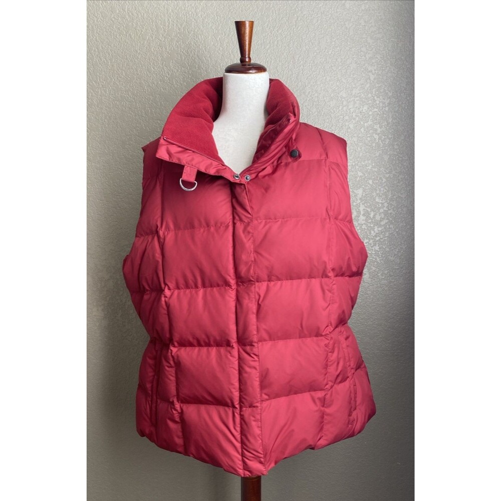 Eddie Bauer Women’s 2X Red Goose Down Vest 700 Fill Power Puffer Jacket